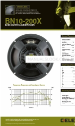 Celestion Green Label Series BN10-200X Teknik Özellikler