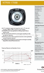 Celestion NTR Range NTR06-1705B Teknik Özellikler