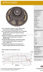 Celestion NTR Range NTR10-2520D Teknik Özellikler