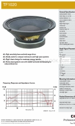 Celestion TF range TF1020 Spezifikationen