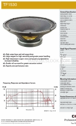 Celestion TF range TF1530 Teknik Özellikler