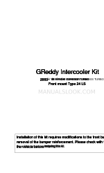 GReddy Intercooler Kit Installation Manual