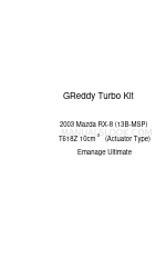 GReddy Turbo Kit Manual de instalação