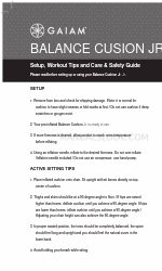 Gaiam BALANCE CUSION JR. Setup, Workout Tips And Care & Safety Manual