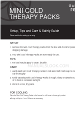 Gaiam MINI COLD THERAPY PACKS Setup, Tips And Care & Safety Manual