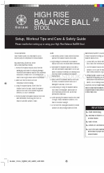 Gaiam BALANCE BALL 05-6255 Setup, Workout Tips And Care & Safety Manual