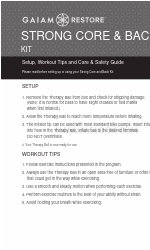 Gaiam restore 05-58273 Configuración, consejos de entrenamiento y manual de cuidados y seguridad