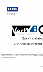 HID Vertx CS V100 Quick Installation Manual