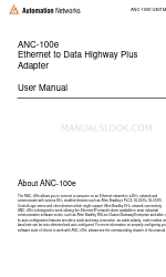 Automation Networks Highway Plus ANC-100e Посібник користувача