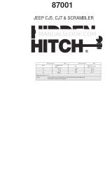 Hidden Hitch 87001 Manual