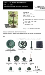 Gainsborough Solar 3 Tier Bronze Water Feature Інструкція із застосування