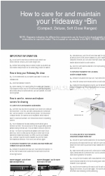 Hideaway Compact Series How To Maintain