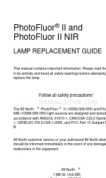 89 North PhotoFluor II NIR Посібник із заміни