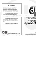 DB Drive Speed Series Amplifier SPA SPA1000D Manuale di istruzioni