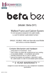 Hideaway Beds Beta Bed Double Assembly Instructions Manual