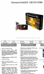 Gainward 8400GS 1GB DVI HDMI Brochure