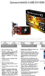 Gainward 8400GS 512MB DVI HDMI Брошюра