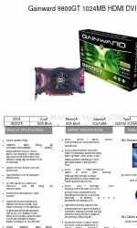 Gainward 9800GT 1024MB HDMI DVI Brochure