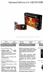 Gainward GEFORCE 210 1024MB DDR3 Brochure