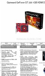 Gainward GeForce GT 220 1GB HDMI DVI Brochure