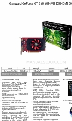 Gainward GeForce GT 240 1024MB D5 HDMI DVI Брошюра