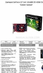 Gainward GeForce GT 240 1024MB D5 HDMI DVI “Golden Sample” Брошура