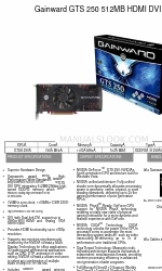 Gainward GTS 250 512MB HDMI DVI Brochure