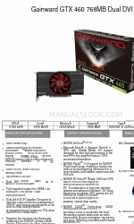 Gainward GTX 460 768MB Dual DVI Brosur