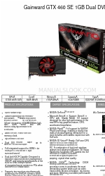 Gainward GTX 460 SE 1024MB Folleto