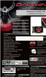 Gainward GTX 560SE 1GB 데이터시트