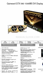 Gainward GTX 580 1536MB DVI DisplayPort Brochure