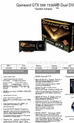 Gainward GTX 580 1536MB GDDR5 GOLDEN SAMPLE Broşür