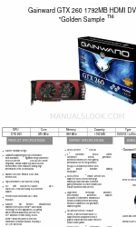 Gainward GTX260 1792MB GS Productspecificaties