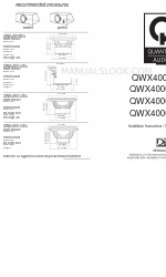 DB Research Quantum Audio QWX4000-15D4 Instruções de instalação e manual do proprietário