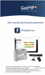 Gait up PhysiGait Live Руководство пользователя и параметры результатов