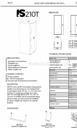 dB Technologies IS 210T Schnellstart-Benutzerhandbuch