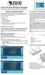 2gig Technologies Touch Screen Wireless Keypad Skrócona instrukcja obsługi