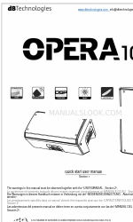 dB Technologies opera 10 Quick Start User Manual