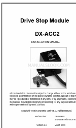 Dynamic Controls DX-ACC2 Installationshandbuch