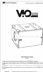 dB Technologies VIO S115 Manual do utilizador de início rápido