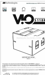 dB Technologies VIO S118R Gebruikershandleiding Snel aan de slag