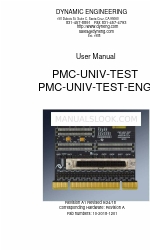 Dynamic Engineering PMC-UNIV-TEST-ENG Kullanıcı Kılavuzu