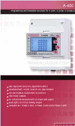 Autometers Systems A-400M Brochure de programmation et d'installation