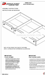 Dynamic Furniture TRUNDLE BOX Инструкция по сборке Руководство