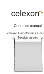 Celexon HomeCinema Electric Tension screen Manual de operação