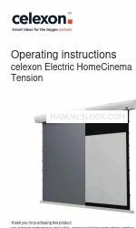 Celexon HomeCinema Electric Tension screen Manual de Instruções