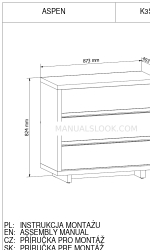 GALA MEBLE ASPEN K3S2 Manual de montagem