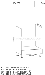 GALA MEBLE D60ZK S60PK Manual de montagem