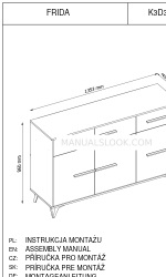 GALA MEBLE FRIDA K3D3S Manuel d'assemblage