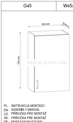 GALA MEBLE G45 W45/72 Manual de montaje